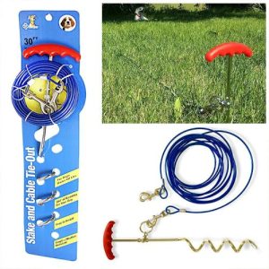 Dog Camping Heavy Duty Cable and Stake - 30ft